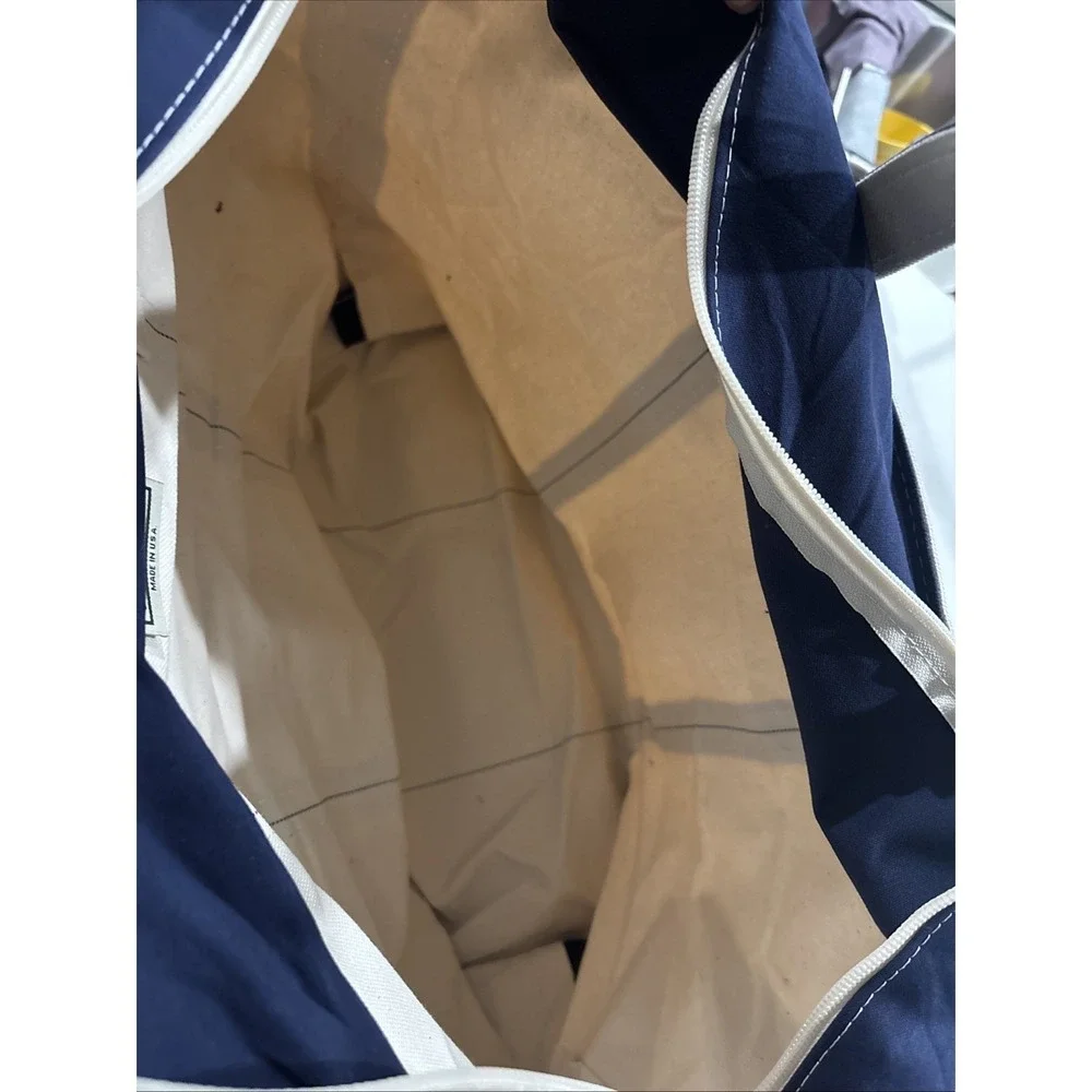 ll bean tote large zip Navy Blue